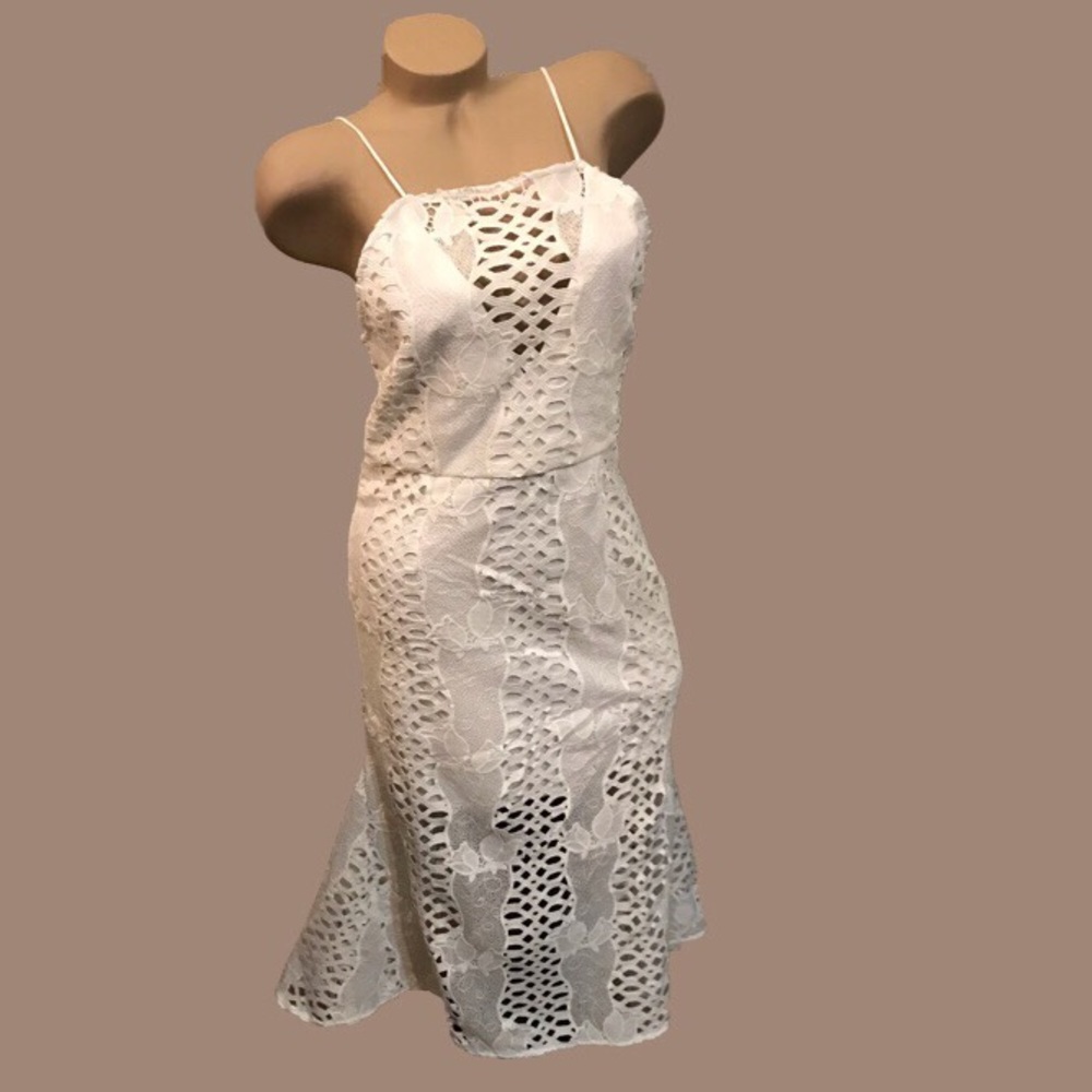 Endless Rose white Lace Boho NWT NEW LARGE - Picture 1 of 4